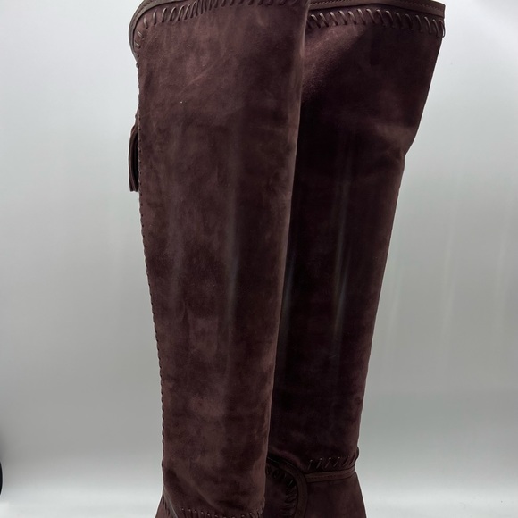 JIMMY CHOO EUSTON SUEDE OVER THE KNEE BOOTS.  NEVER WORN size 38.5 - Picture 5 of 8